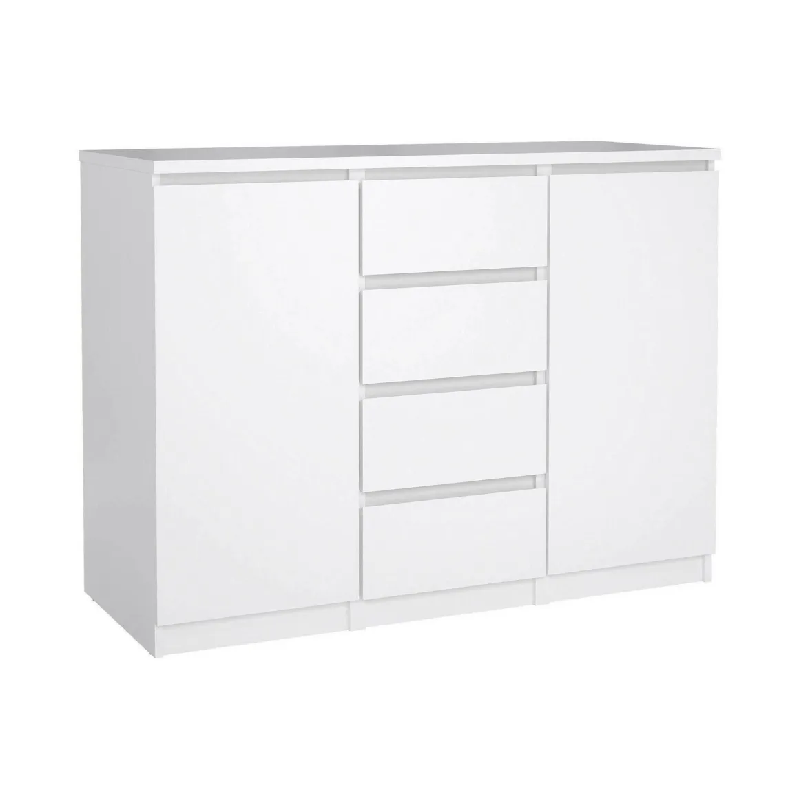 Cucina|Madie > Dmora Credenza bianco lucida 121x38x86h cm 2 ante - Acab Bianco Lucido