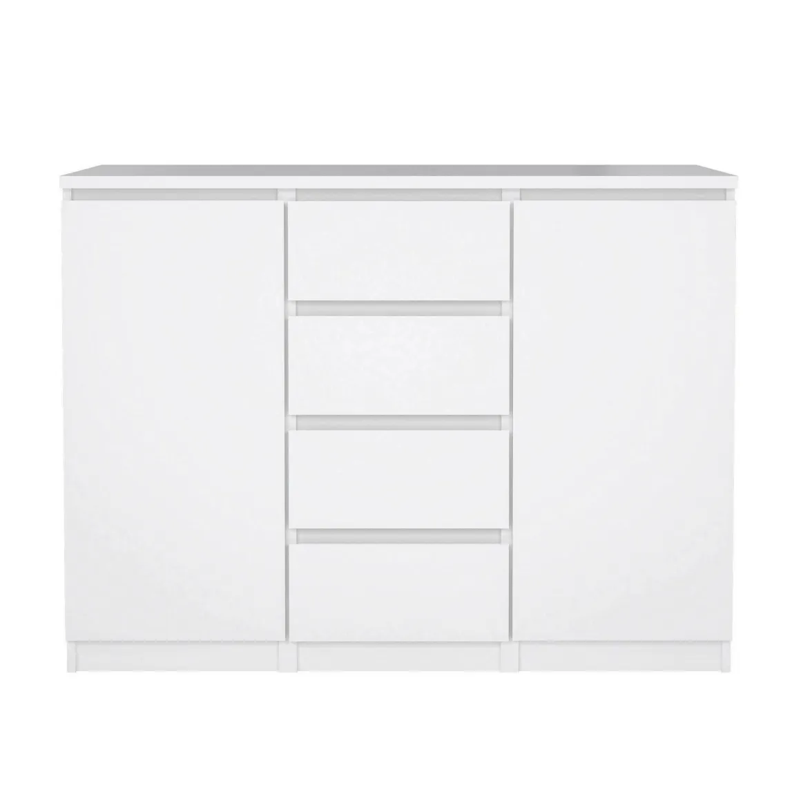 Cucina|Madie > Dmora Credenza bianco lucida 121x38x86h cm 2 ante - Acab Bianco Lucido
