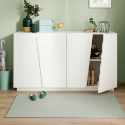 Credenza bianco lucida 158x43x86h cm 4 ante - Ackhab