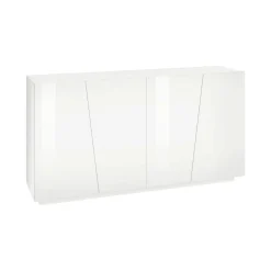 Credenza bianco lucida 158x43x86h cm 4 ante - Ackhab