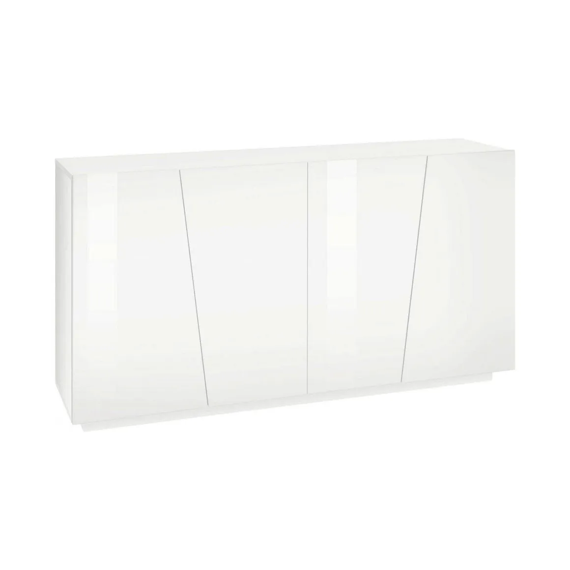 Credenza bianco lucida 158x43x86h cm 4 ante - Ackhab