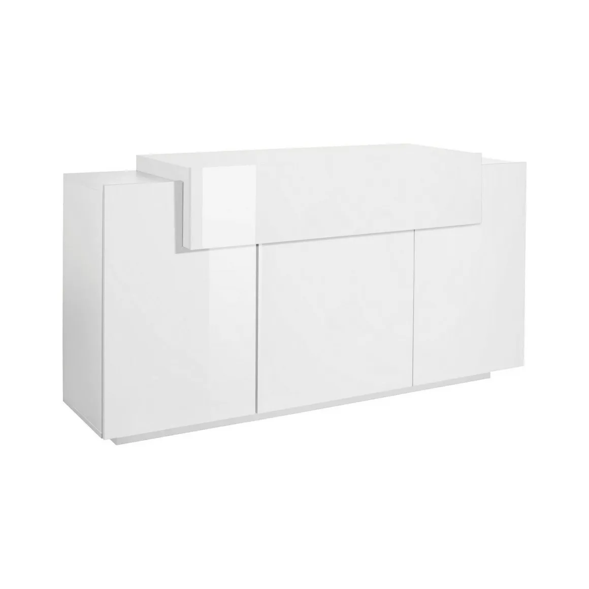 Credenza bianco lucida 160x46x85h cm 4 ante - Aschly
