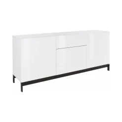 Credenza bianco lucida 170x40x72h cm 3 ante e 1 cassetto - Allel