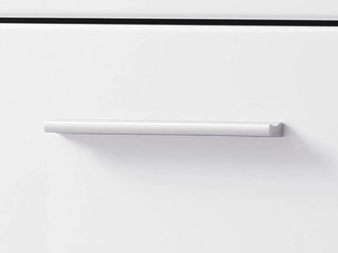 Credenza Bianco 2 Ripiani un Cassetto 79x35x97.5h cm, 3 Vani - Verduno