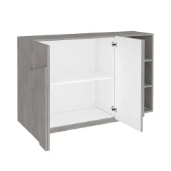 Credenza cemento 121x38x86h cm 2 ante - Acab
