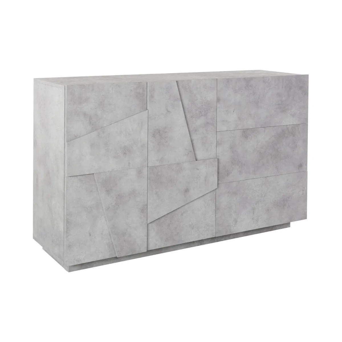 Cucina|Salotto > Dmora Credenza cemento 142x44x86h cm 2 ante e 3 cassetti - Aydee Grigio Cemento
