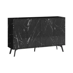 Madie|Credenze > Dmora Credenza grigia 123x35x77h cm 6 ante - Earl Grigio