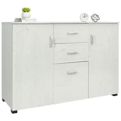 Credenza grigia 120x40x82h cm 3 ante e 2 cassetti - Apocalypse