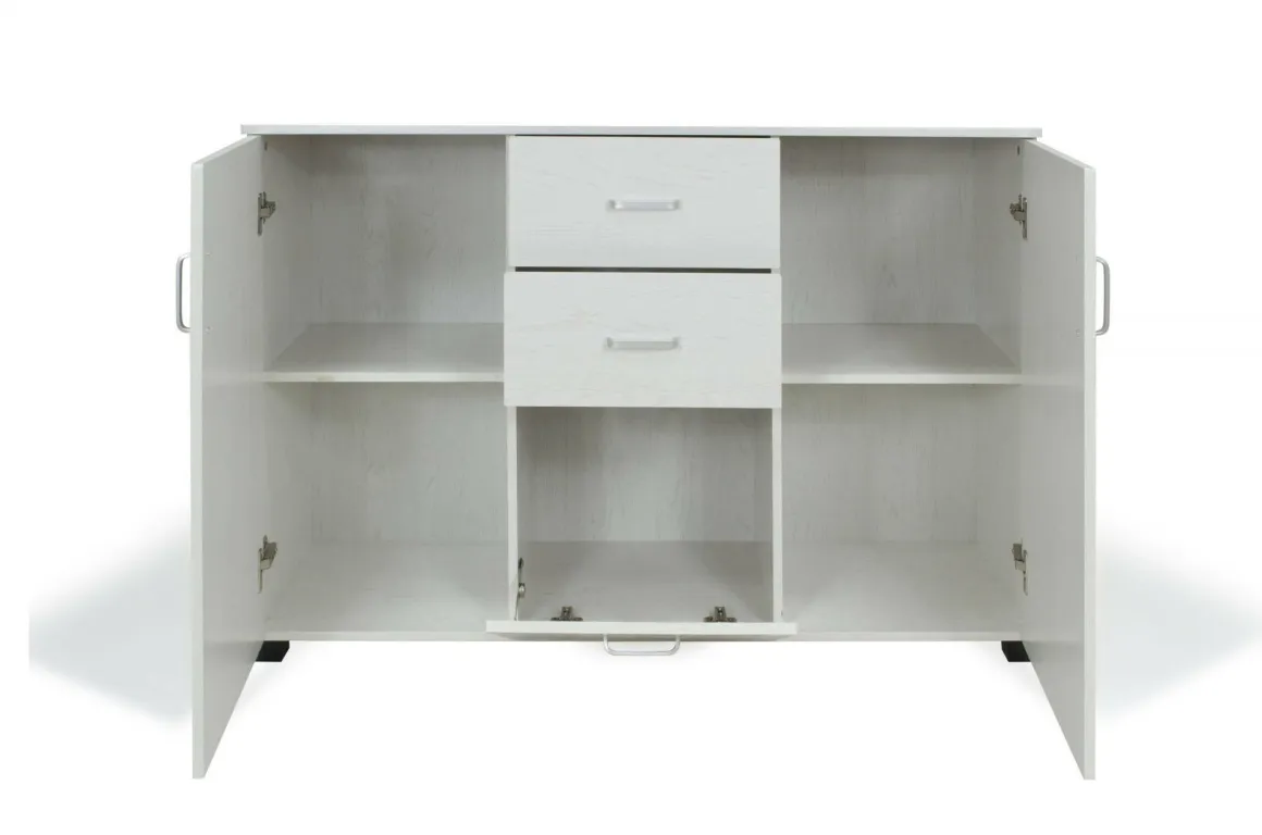 Credenza grigia 120x40x82h cm 3 ante e 2 cassetti - Apocalypse