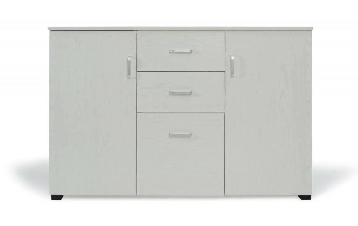 Credenza grigia 120x40x82h cm 3 ante e 2 cassetti - Apocalypse