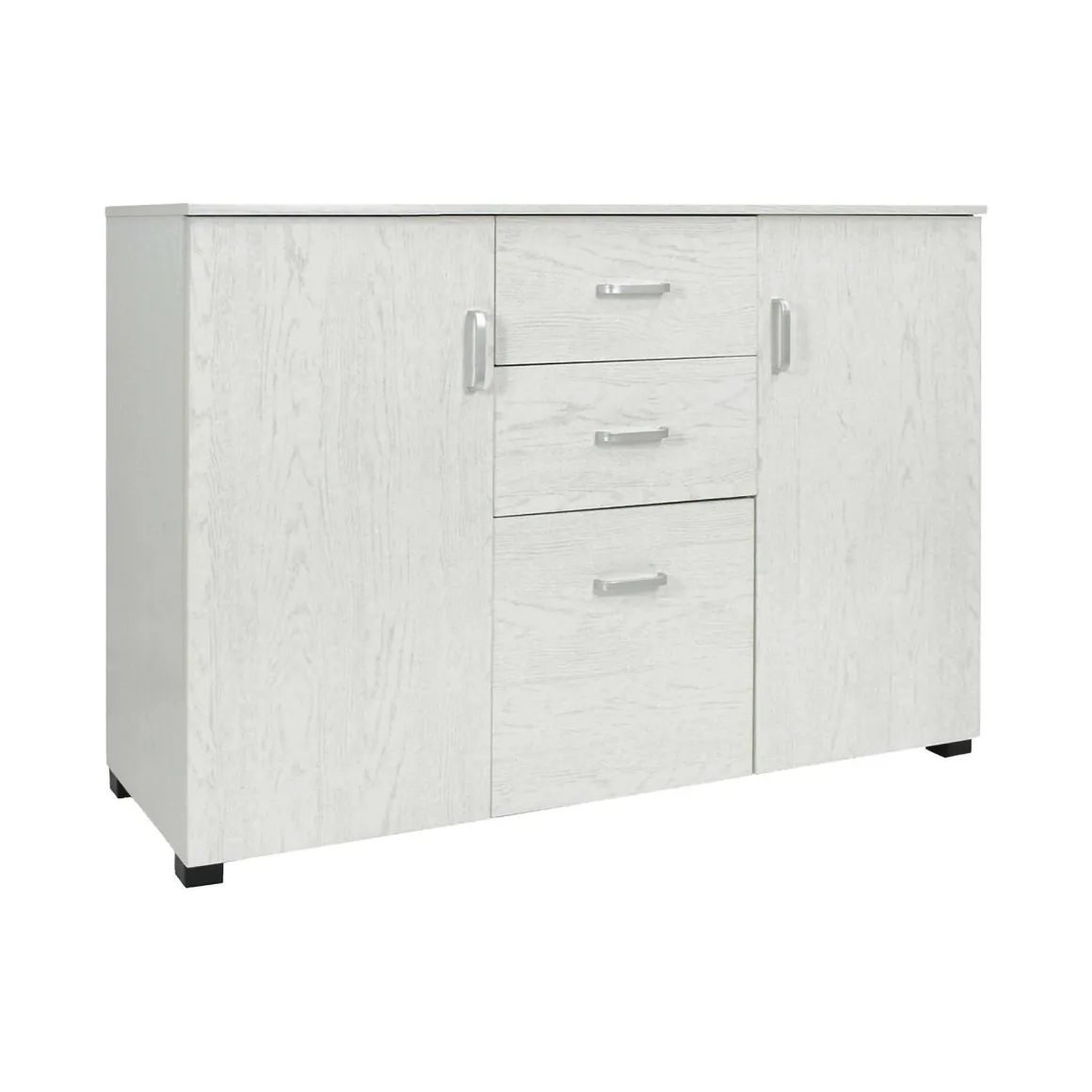 Credenza grigia 120x40x82h cm 3 ante e 2 cassetti - Apocalypse