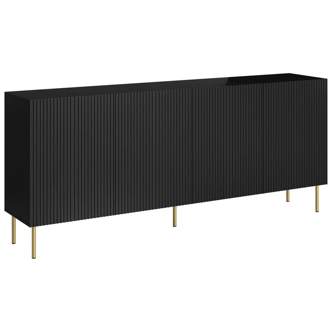 Credenza Londa, 200x42 h82 cm, Nero
