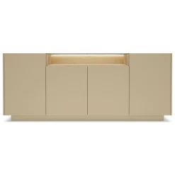 Credenza Marrone Chiaro Marrone 4 Ripiani Apertura Battente 103x40x83h cm, 4 Ante - Halefa
