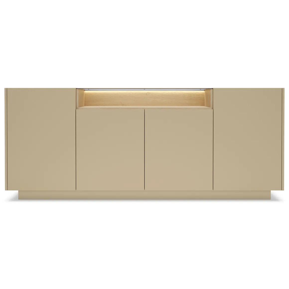 Credenza Marrone Chiaro Marrone 4 Ripiani Apertura Battente 103x40x83h cm, 4 Ante - Halefa
