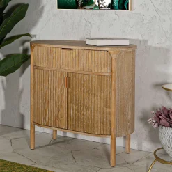 Credenza Marrone Ciliegio un Cassetto un Ripiano 81x46x82h cm, Apertura Battente, Scorrevole - Falomo