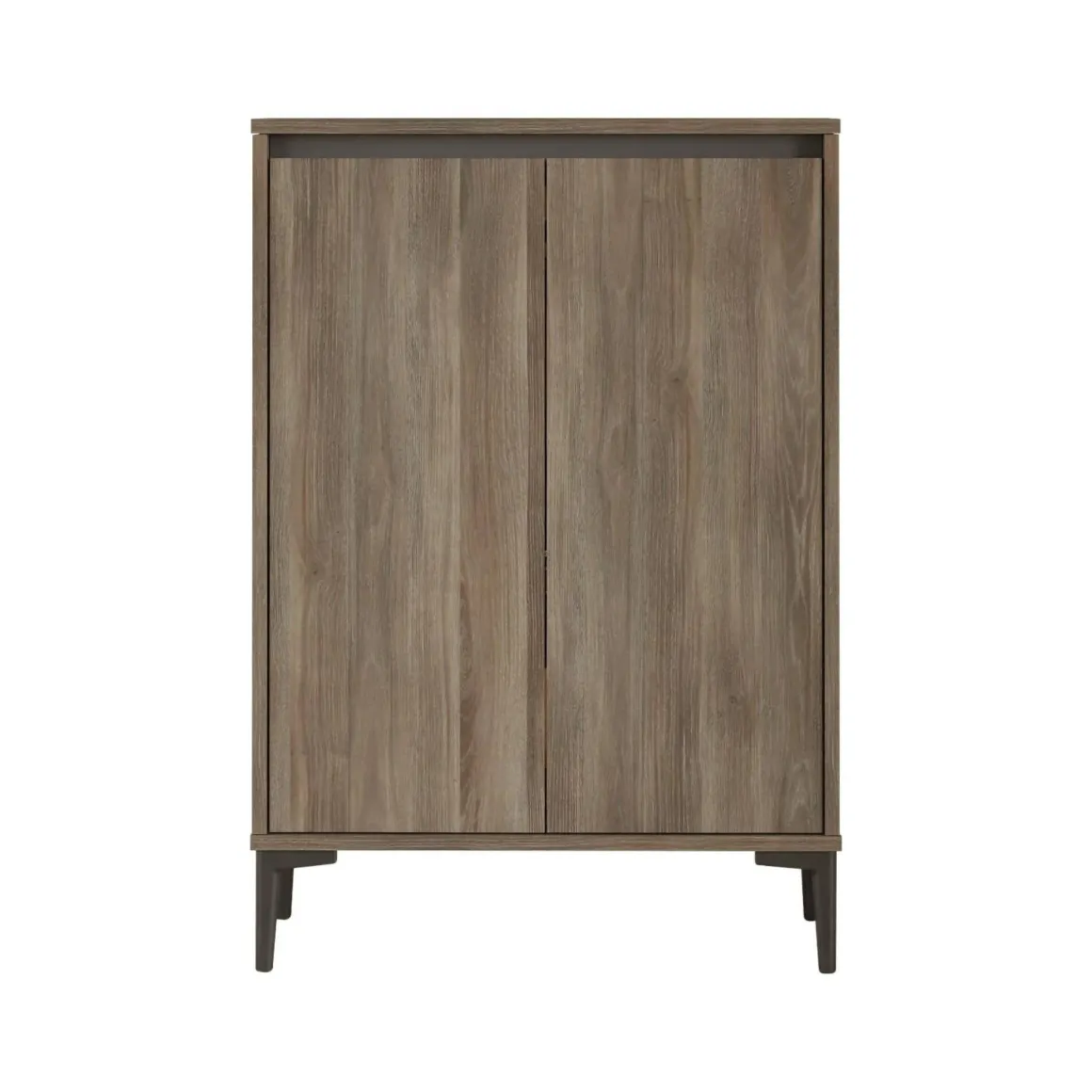 Credenza marrone e antracite 72x35x104h cm 4 ante - evariste