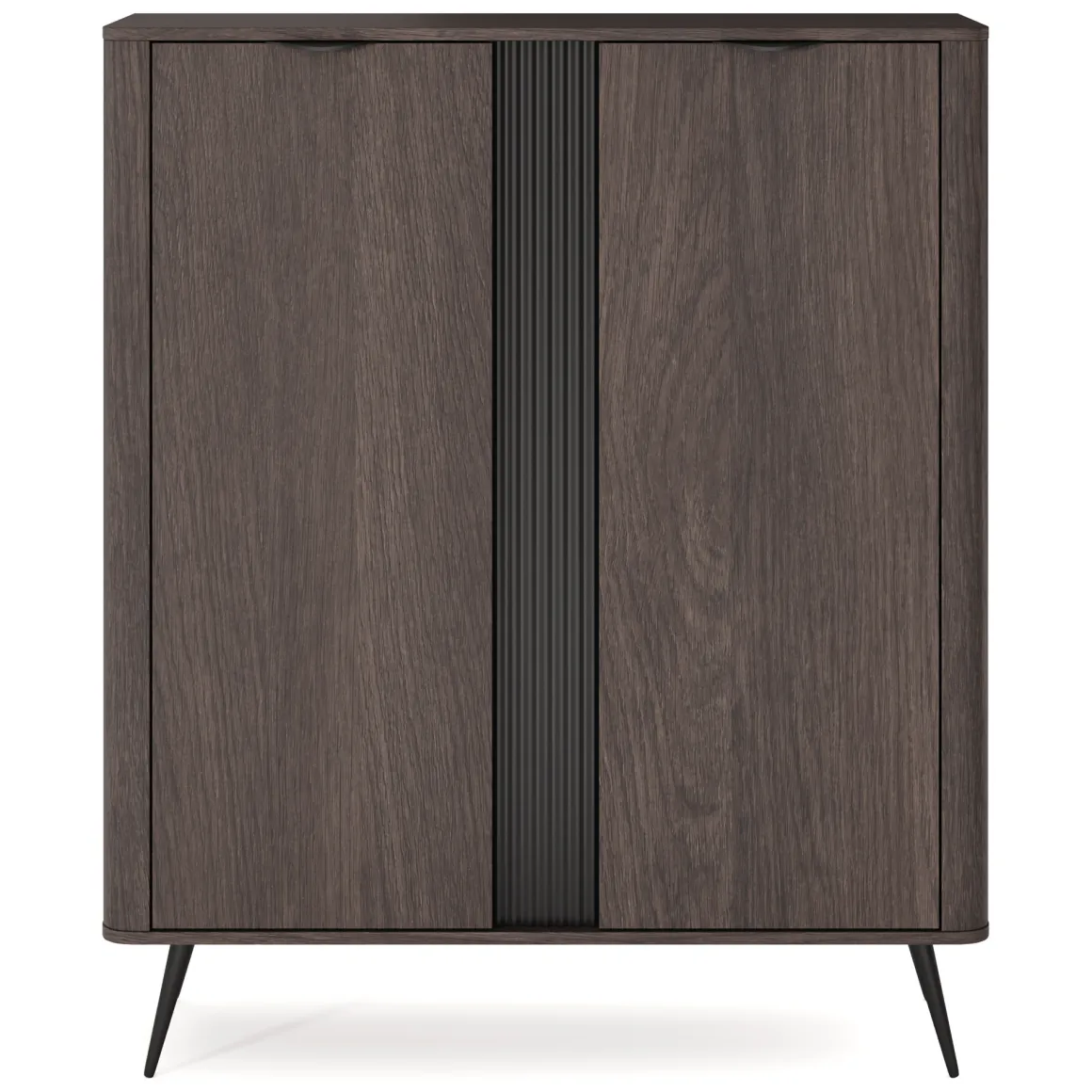 Madie > Dmora Credenza 2 Ripiani Apertura Battente 180x35x78h cm, 4 Ante - Elini Marrone Noce