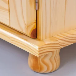 Madie|Credenze > Dmora Credenza un Cassetto 2 Ripiani 88x32x198h cm, Apertura Battente, Scorrevole - Quadri Marrone Quercia