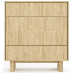 Credenza Marrone Rovere 4 Cassetti un Ripiano 94x38x104h cm, Apertura Scorrevole - Hasavato