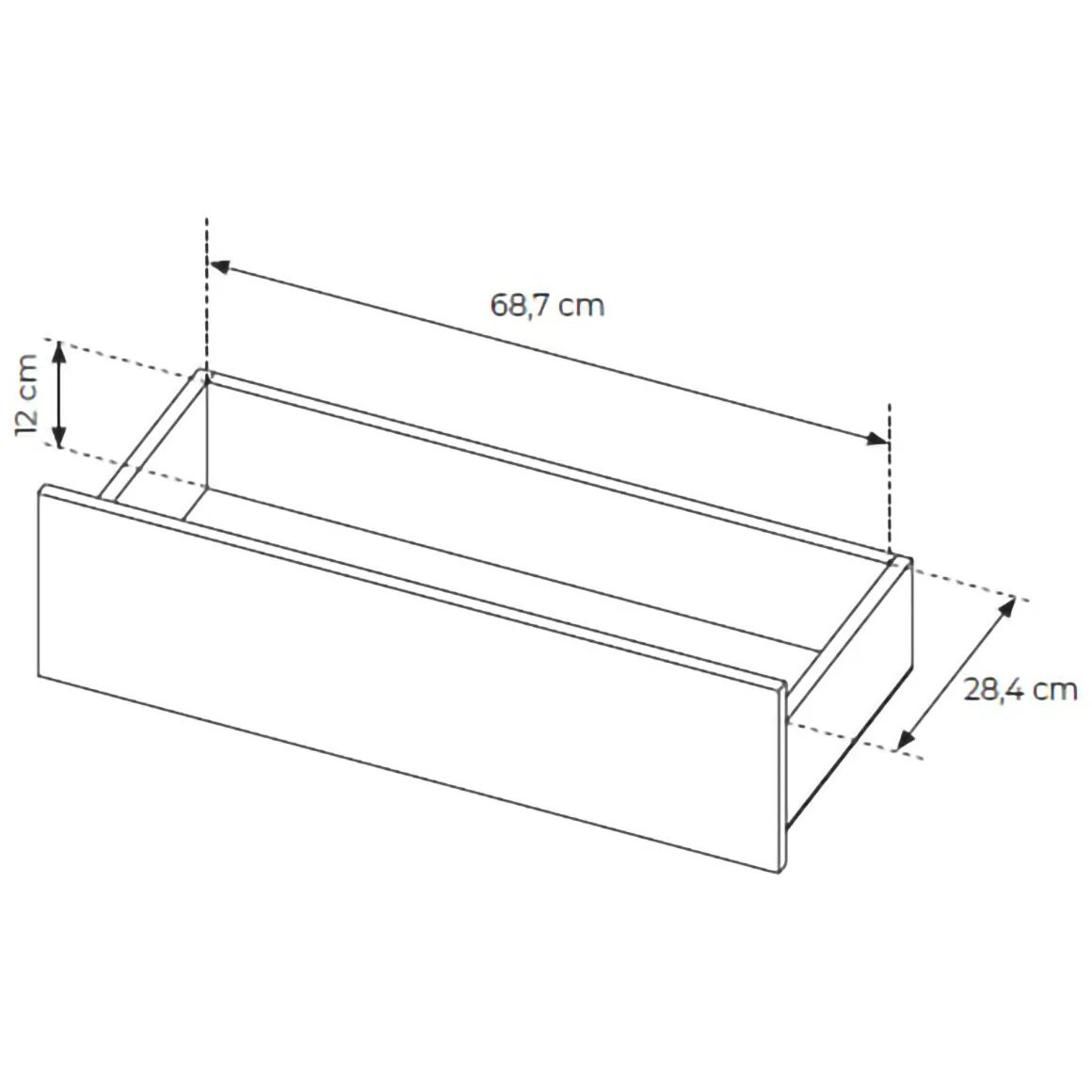 Credenza Marrone Rovere 6 Cassetti un Ripiano 154x38x83h cm, Apertura Scorrevole - Hasimi