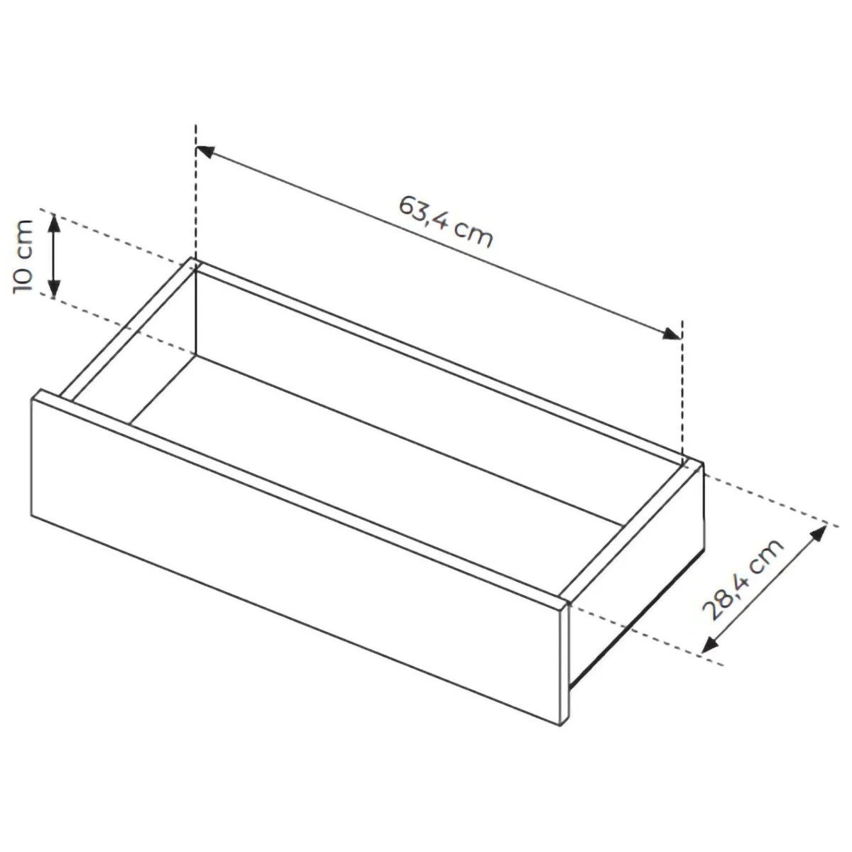 Credenze > Dmora Credenza un Cassetto 2 Ripiani 196x40x51h cm, Apertura Battente, Scorrevole - Hanotofa Marrone Rovere