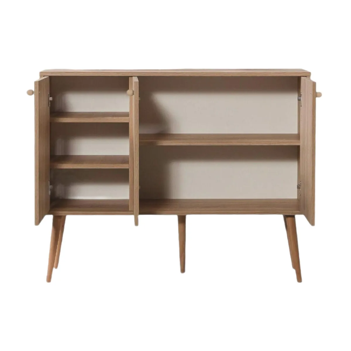Cucina|Madie > Dmora Credenza mosaico 120x36x90h cm 3 ante - Arzumia Multicolore, Marrone Quercia