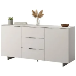 Madie|Credenze > Dmora Credenza Neive, 180x42 h90 cm, Beige Beige Cashmere