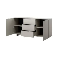 Madie|Credenze > Dmora Credenza Neive, 180x42 h90 cm, Beige Beige Cashmere