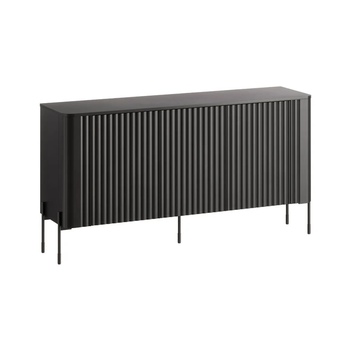 Credenza nera 150x39x80h cm 3 ante - Susegana