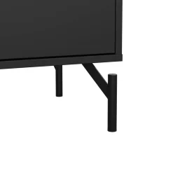 Credenza nera 138x39x76h cm 6 cassetti - Begawan