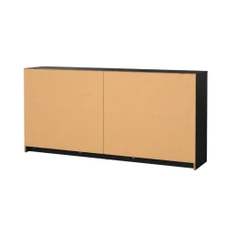 Credenza nera 143x30x68h cm 6 cassetti - Rick
