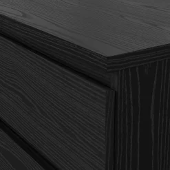 Madie|Credenze > Dmora Credenza nera 153x50x70h cm 6 cassetti - Abacadabra Nero