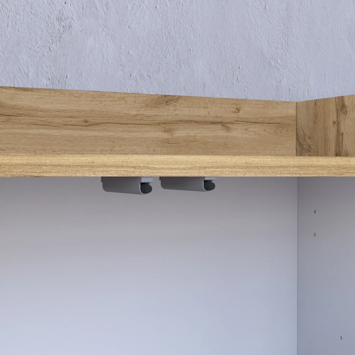 Credenza Nero Antracite Marrone Rovere 7 Ripiani Apertura Battente 200x35x70h cm, 5 Ante Made in Italy - Cordele