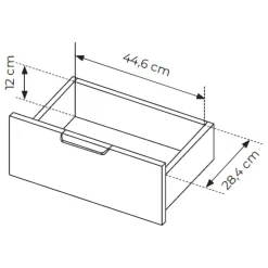 Credenza Nero Antracite oro 2 Cassetti 3 Ripiani 103x40x123h cm, Apertura Battente, Scorrevole - Hameno