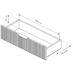 Credenze > Dmora Credenza 3 Cassetti un Ripiano 138x38x81h cm, Apertura Battente, Scorrevole - Halilomo Nero