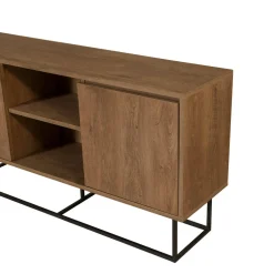 Credenza noce e nera 140x36x72h cm 3 ante - Levante