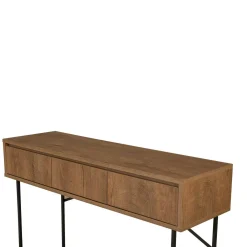 Cucina|Madie > Dmora Credenza noce e nera 120x36x90h cm 3 cassetti - Avetrana Nero, Marrone Noce