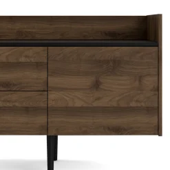 Credenza noce 195x40x73h cm 3 ante e 2 cassetti - Zungoli