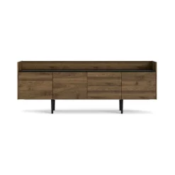 Credenza noce 195x40x73h cm 3 ante e 2 cassetti - Zungoli