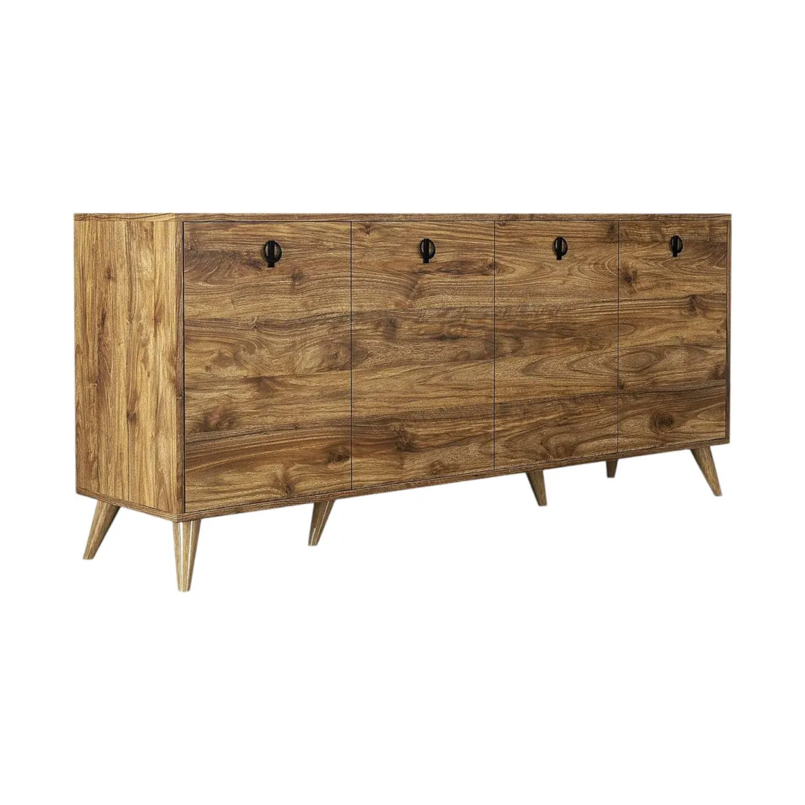 Credenza noce 180x45x80h cm 4 ante - Ernie