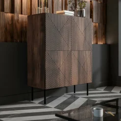 Credenza noce 118x40x89h cm 2 ante - Gaby
