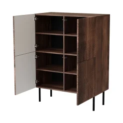 Credenza noce 118x40x89h cm 2 ante - Gaby