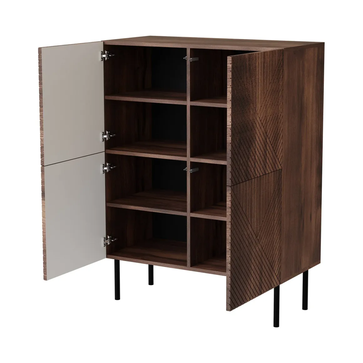 Credenza noce 118x40x89h cm 2 ante - Gaby