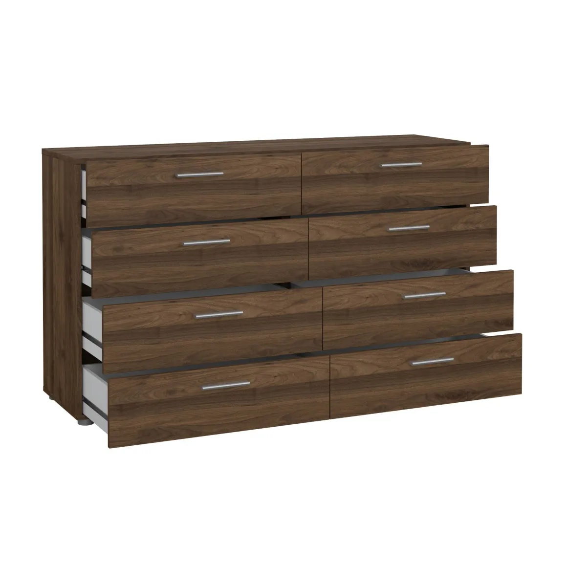 Credenza noce 140x40x81h cm 8 cassetti - Urduja