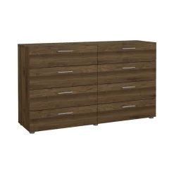 Credenza noce 140x40x81h cm 8 cassetti - Urduja