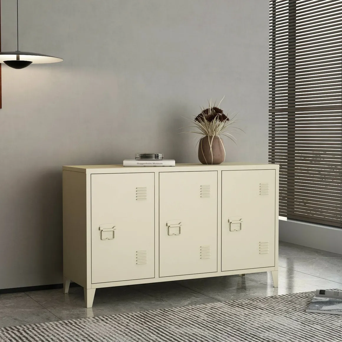 Credenza panna 120x40x73h cm 3 ante - Cocullo