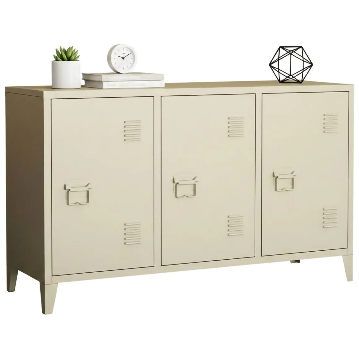 Credenza panna 120x40x73h cm 3 ante - Cocullo
