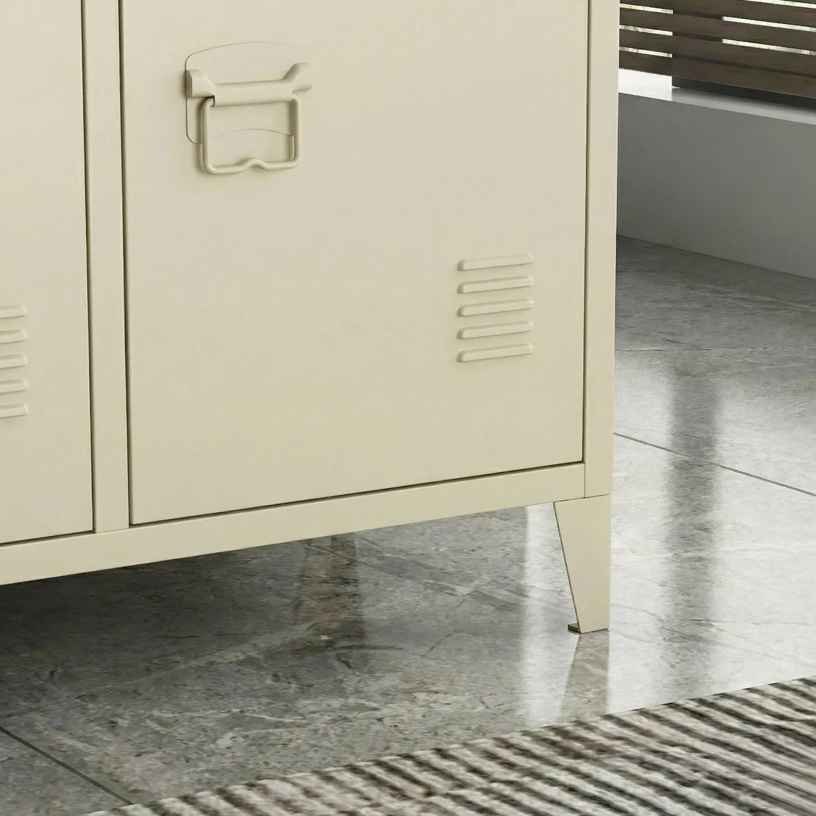 Credenza panna 120x40x73h cm 3 ante - Cocullo
