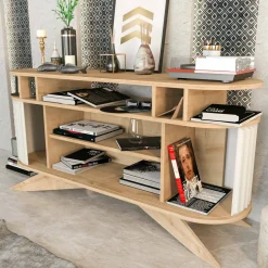 Credenza quercia e bianca 150x43x75h cm 2 ante - Joy