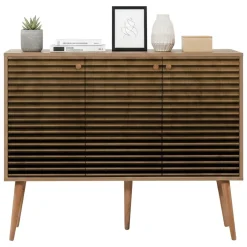 Cucina|Madie > Dmora Credenza quercia 120x36x90h cm 3 ante - Arzumia Marrone Quercia